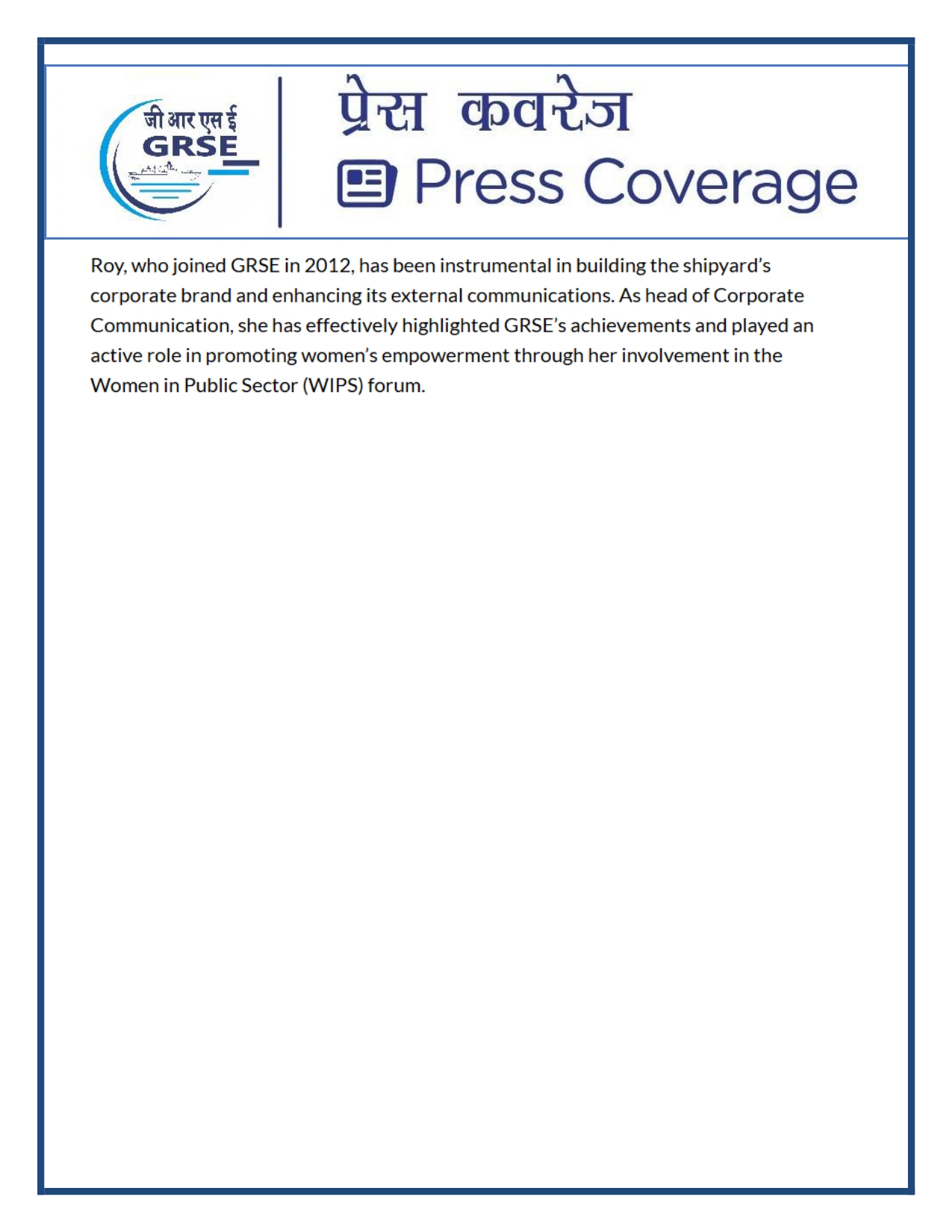  Press Coverage: 22 Oct 25:THE ECHO OF INDIA 